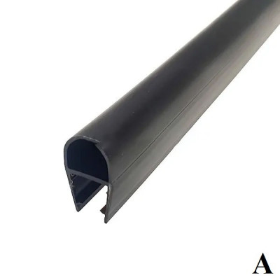 Уплотнитель А-обр. на стекло 8 мм. Черный