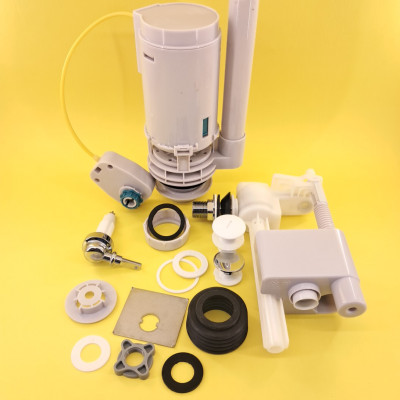 Сливной механизм для навесного бачка, без ручки (отв.бач.-48мм, труба-32мм)