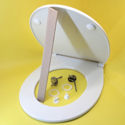 Сиденье универсальное Round, тонкое, микролифт.