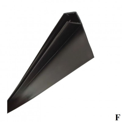 Уплотнитель F-обр. на стекло 8 мм. Черный
