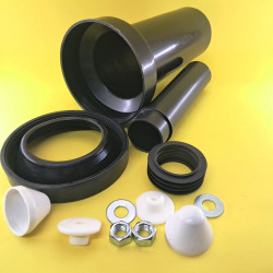 Комплект патрубков с манжетами для подвестых унитазов (90+45мм) (622501)