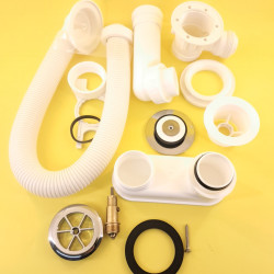 Сифон для ванны комплект click/clack хром пластик/пластик (A505CRM)